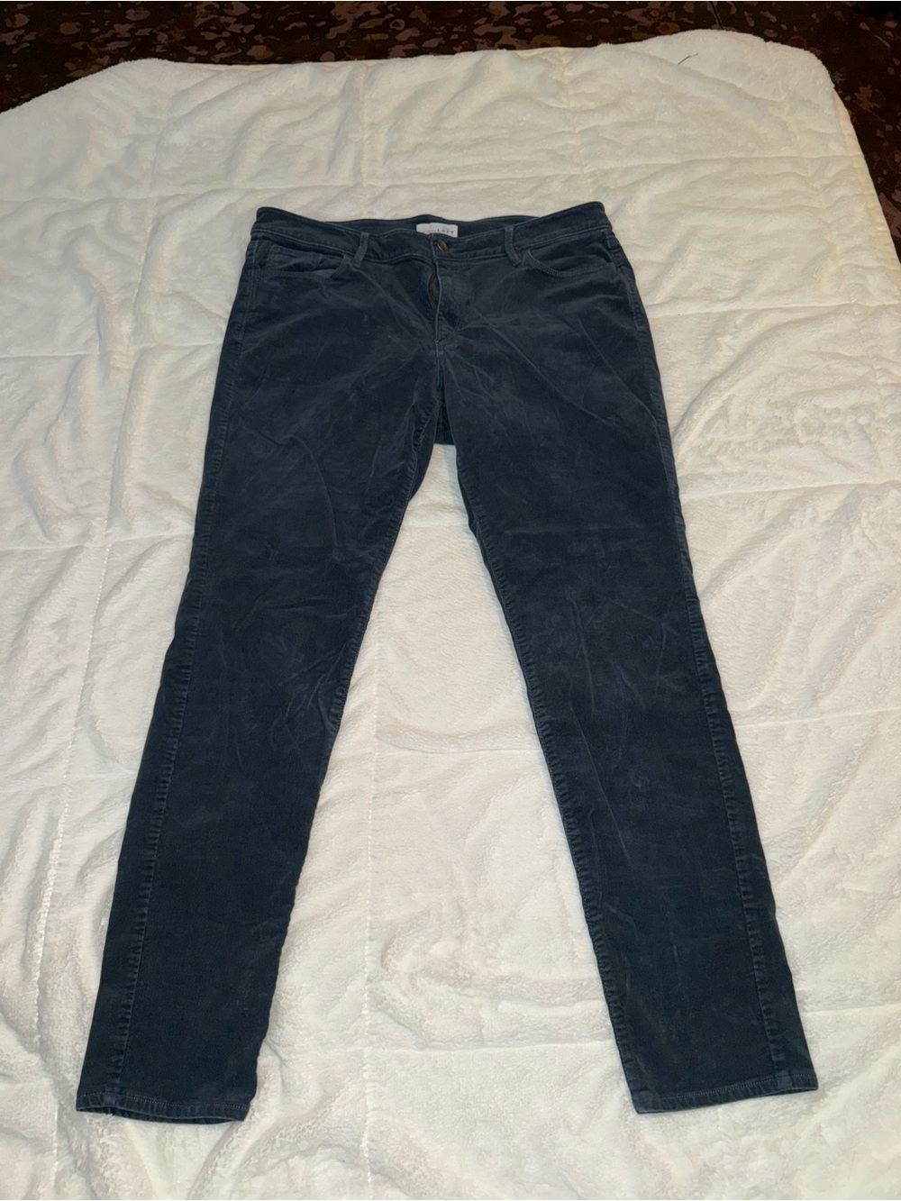 LOFT Slate Blue Corduroy Slim Pants